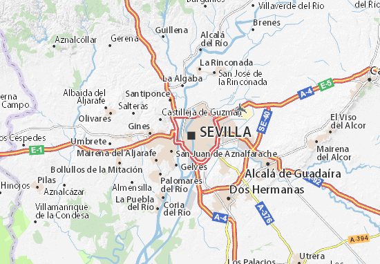 Mappa Michelin Siviglia Pinatina Di Siviglia Viamichelin