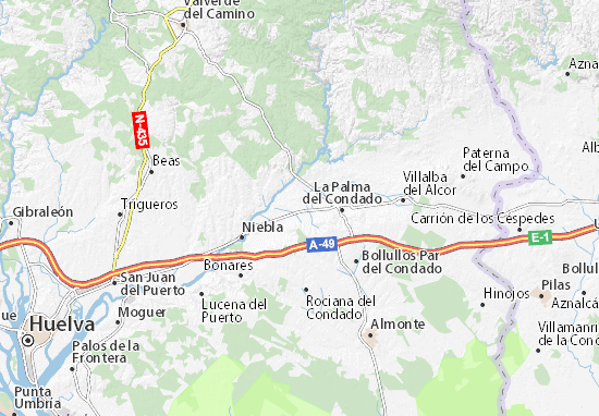 Karte Stadtplan Villarrasa