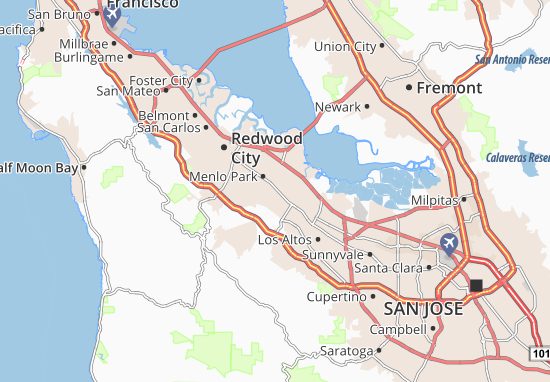 Karte Stadtplan Stanford