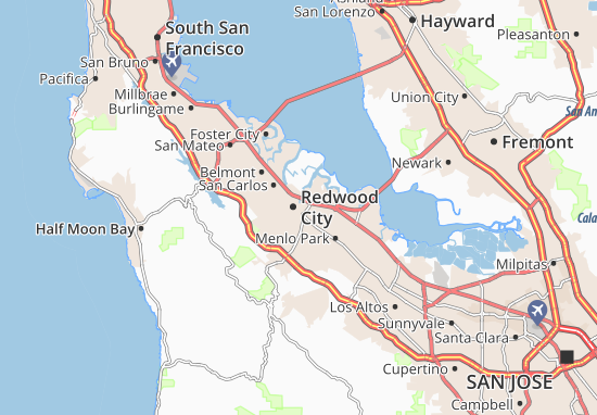 Mapa Redwood City