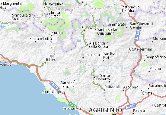 Kaart Plattegrond Cianciana