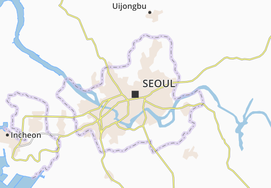Kaart Plattegrond Seoul