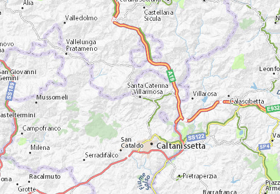 Kaart Plattegrond Santa Caterina Villarmosa