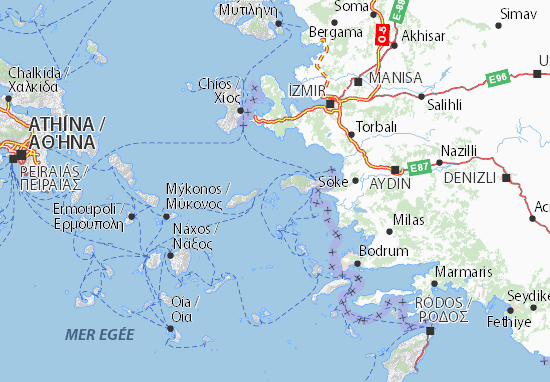 Karte Stadtplan Samos