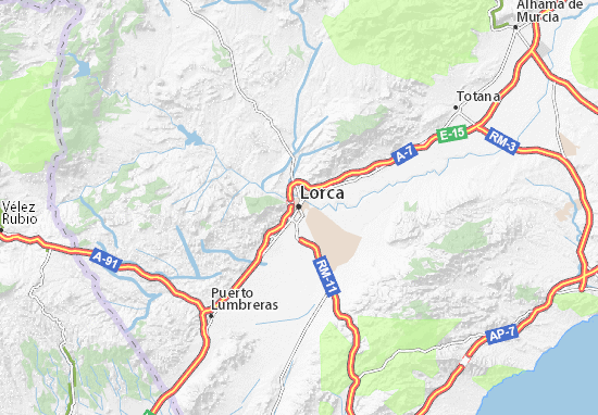 lorca espagne carte Carte détaillée Lorca   plan Lorca   ViaMichelin