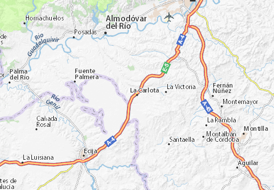 Kaart Plattegrond La Carlota