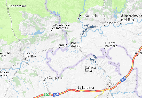 Karte Stadtplan Palma del Río