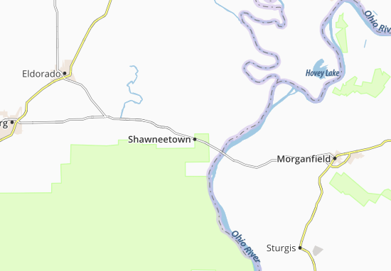 Kaart Plattegrond Shawneetown