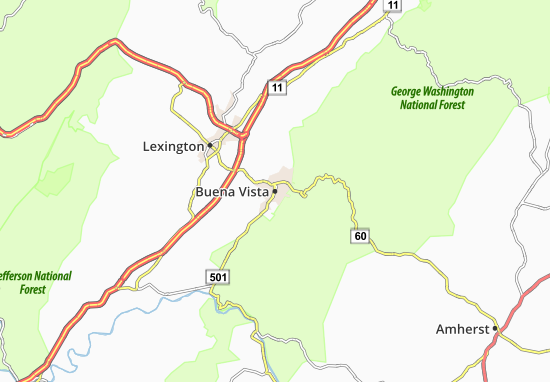 Kaart Plattegrond Buena Vista
