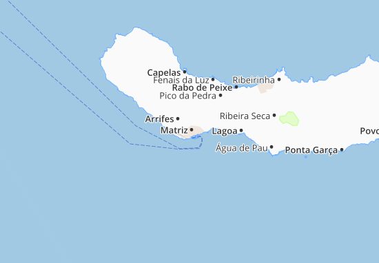 Mapa Ponta Delgada-São José
