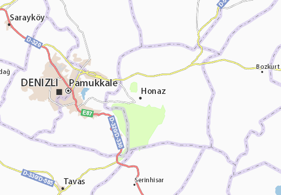 Mapa Honaz
