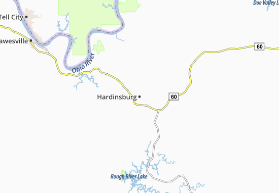Kaart Plattegrond Hardinsburg