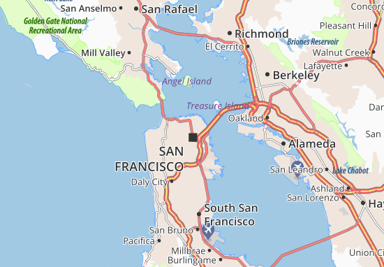 Carte Michelin San Francisco Plan San Francisco Viamichelin