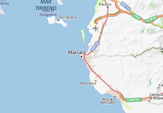 Mapa Marsala