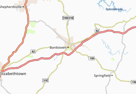 Mapa Bardstown