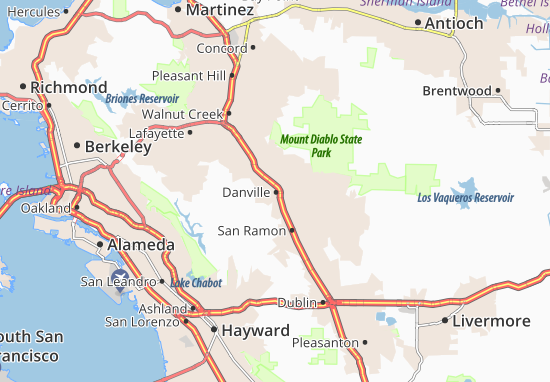 Karte Stadtplan Danville