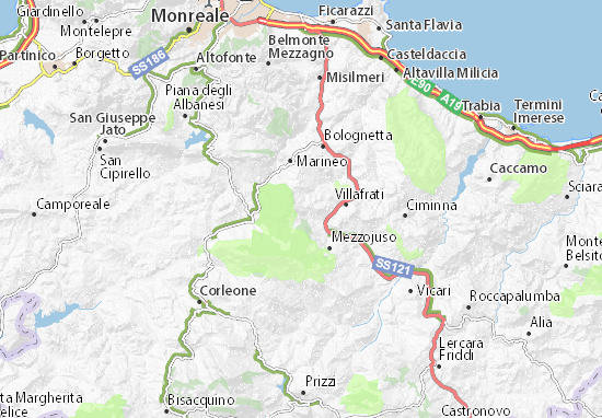 Mapa Godrano