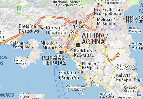 Karte Stadtplan Kallithéa