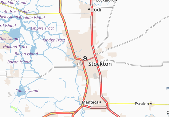 Karte Stadtplan Stockton