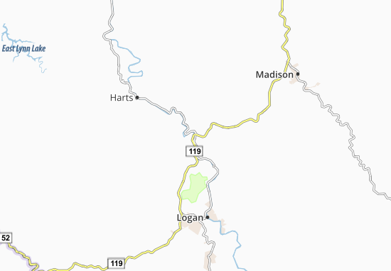 Mapa Chapmanville