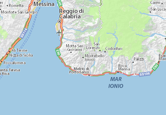 Karte Stadtplan Montebello Ionico
