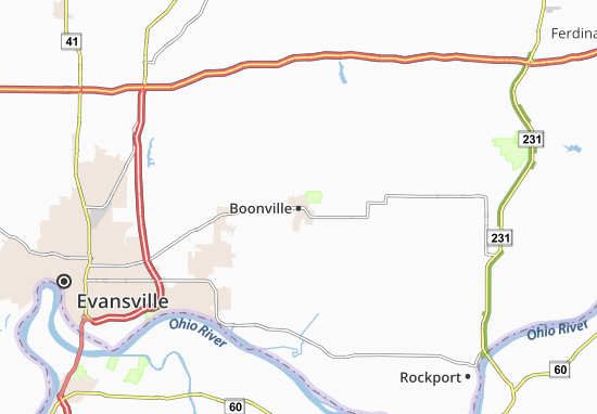 Karte Stadtplan Boonville