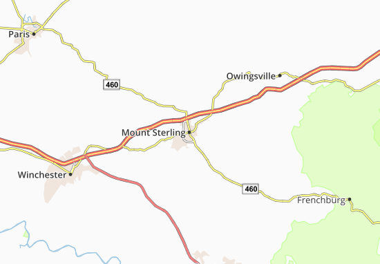 Kaart Plattegrond Mount Sterling