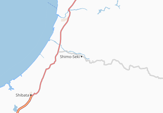 Kaart Plattegrond Shimo-Seki