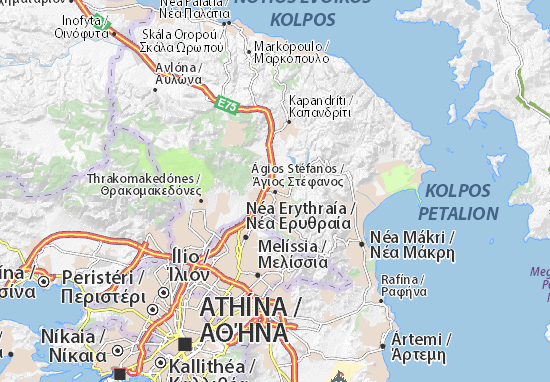 Karte Stadtplan Ágios Stéfanos