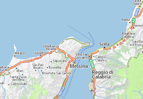 Mapa Messina