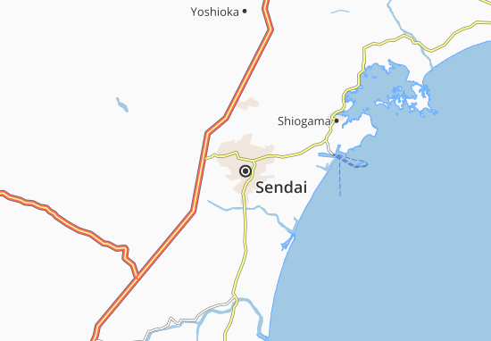 Karte Stadtplan Sendai