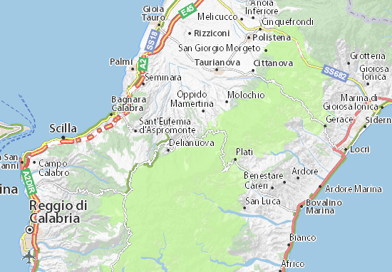 Mapa Santa Cristina d&#x27;Aspromonte
