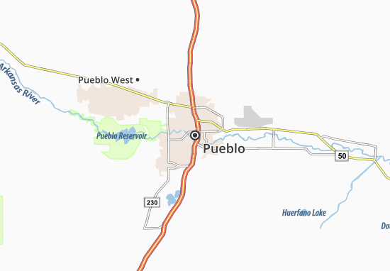 Karte Stadtplan Pueblo