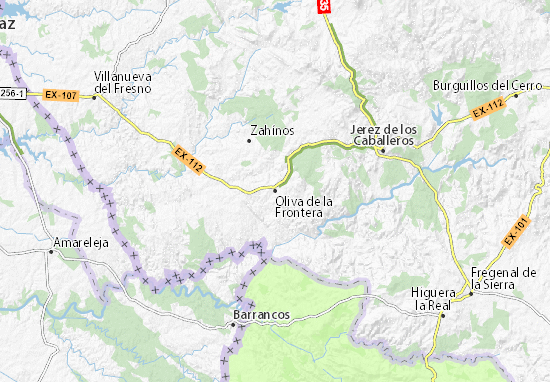 Mapa Oliva de la Frontera