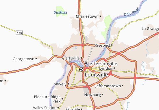 Mapa MICHELIN Clarksville - mapa Clarksville - ViaMichelin