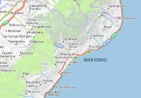 Kaart Plattegrond Gioiosa Ionica