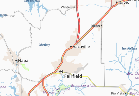 Karte Stadtplan Vacaville