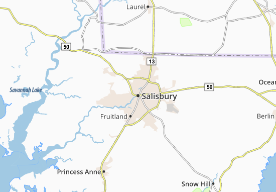 Karte Stadtplan Salisbury