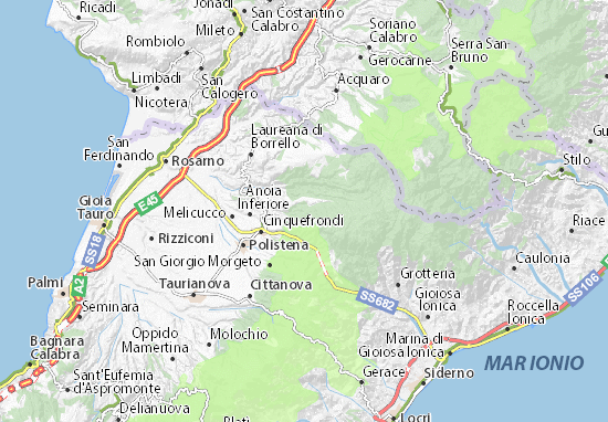 Mapa Giffone