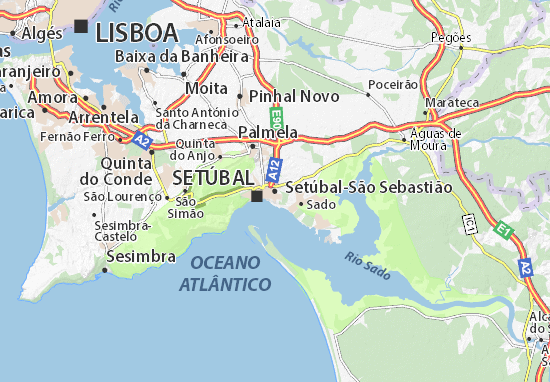 Mapa Setúbal-São Sebastião