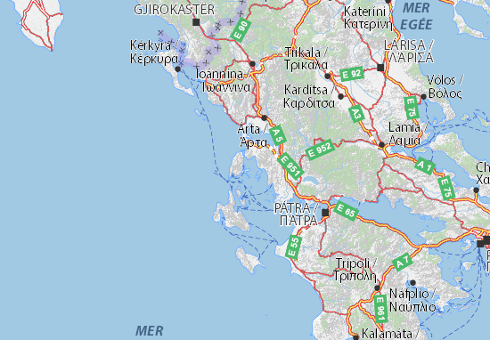 Karte Stadtplan Lefkada