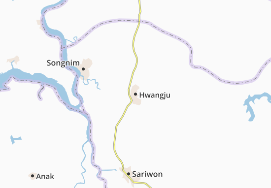 Kaart Plattegrond Hwangju