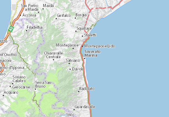 Karte Stadtplan Soverato Marina