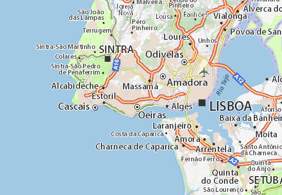 Mapa de Portugal - Cidades, Lisboa, Cidade Porto