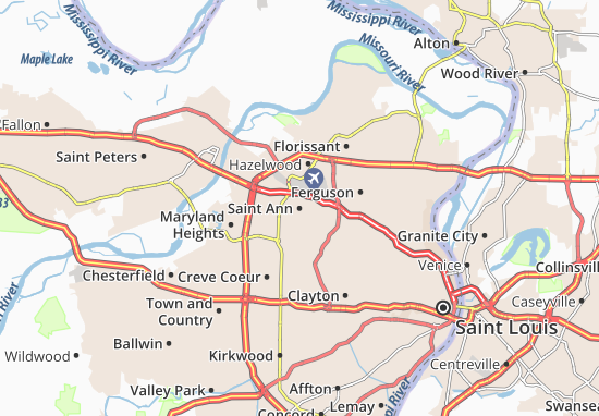 Mapa Saint Ann