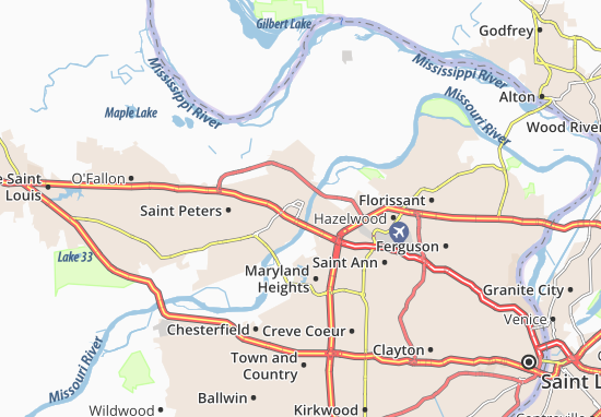 Mapa Saint Charles