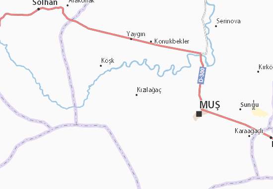Kızılağaç Map