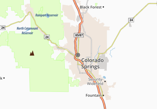 Karte Stadtplan Colorado Springs