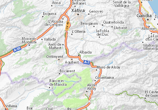 Karte Stadtplan Albaida