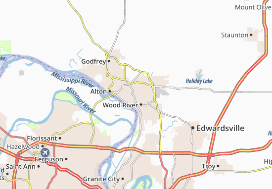Karte Stadtplan East Alton